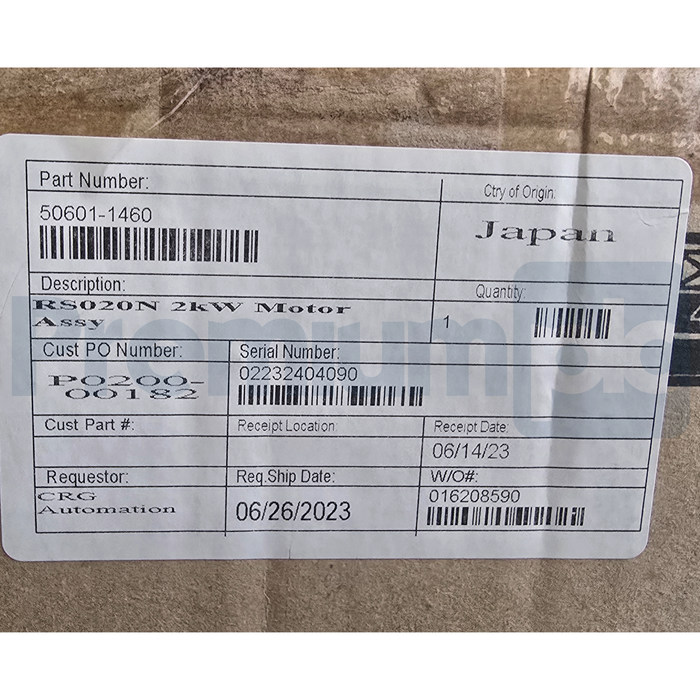 Kawasaki Sanyo Denki 50601-1460 | R2AA13200LCPKZ RS020N Robot Servo Motor 2kW