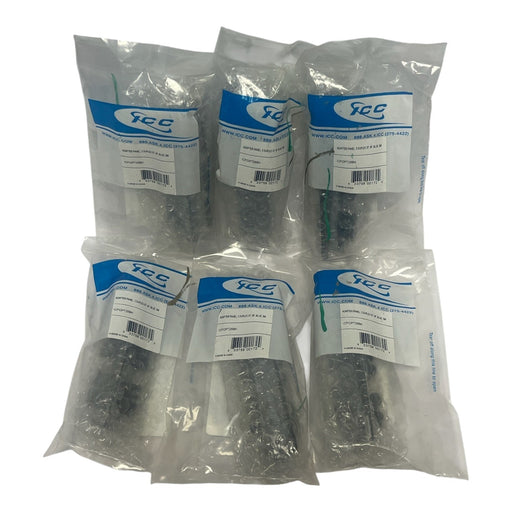 Lot of 6 ICC ICFOPT26BK Fiber Optic Adapter Panel LC Quad 24-Fiber - New Sealed