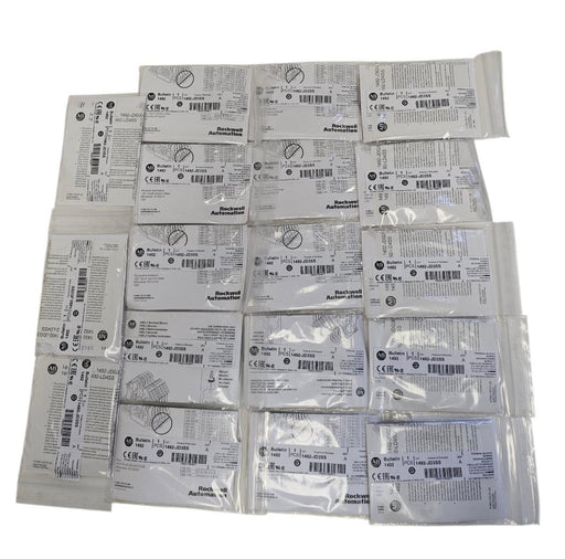 LOT OF 18 NEW ALLEN BRADLEY 1492-JD3SS TERMINAL BLOCKS 1492JD3SS SER. A