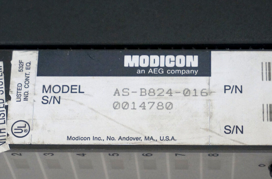 MODICON AS-B824-016 OUTPUT MODULE 24VDC TRUE HIGH ASB824016