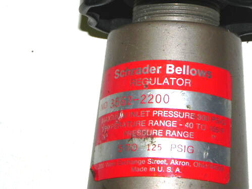 SCHRADER BELLOWS 35G2-2200 PRESSURE REGULATOR 5-125PSIG