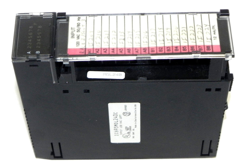 GE FANUC IC693MDL240C INPUT MODULE 120 VAC 16PT
