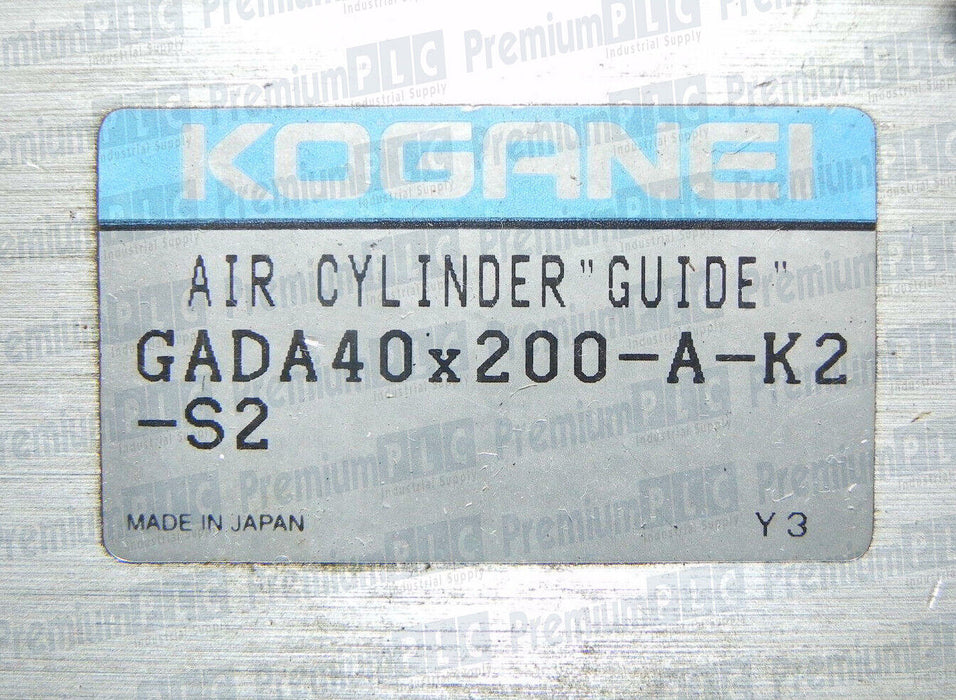 KOGANEI GADA40X200-A-K2-S2 CYLINDER ACTUATOR W/ GUIDE GA SERIES
