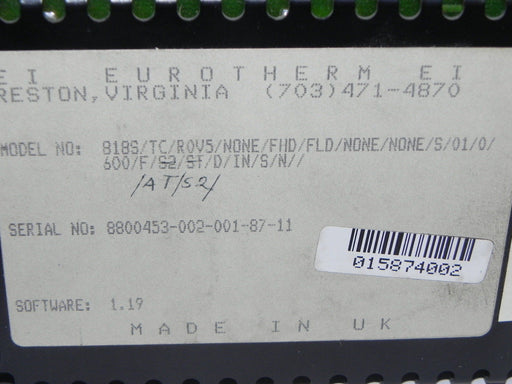 EUROTHERM 818S TEMPERATURE CONTROLLER DIGITAL DISPLAY