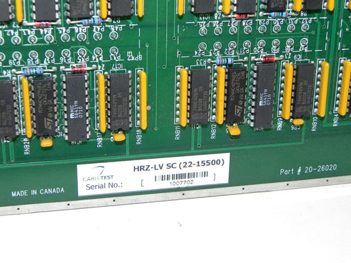 CABLETEST HR-LV-SSM REV. 3 BOARD P/N: 20-26020, HRZ-LV SC (22-15500)
