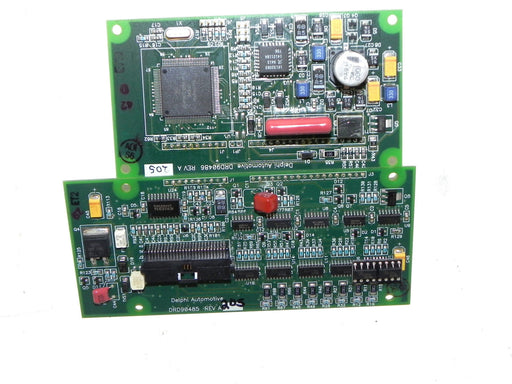 DELPHI AUTOMOTIVE DRD90485 REV. A BOARD W/ DELPHI DRD90486 REV. A BOARD