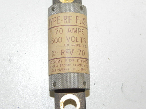 LOT OF 2 RELIANCE ELECTRIC RFV 70 FUSES 70AMP 500VAC RECTIFER TYPE RFV70