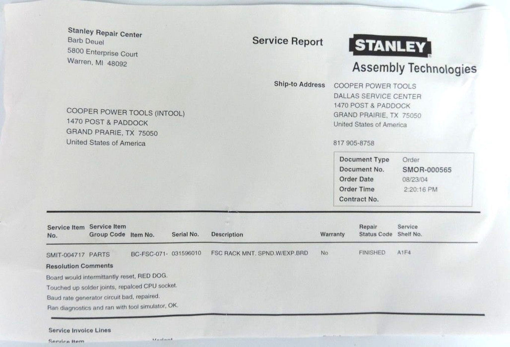 BETA TECH BC-FSC-072-003/BC-NULL-011-001 SPINDLE CARD BCFSC072003 REPAIRED