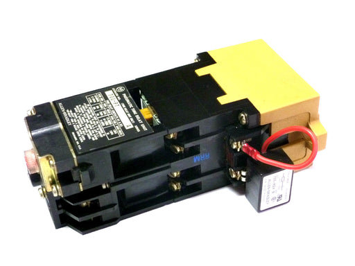 ALLEN BRADLEY 700-P400A1 RELAY SER. B W/ 700-PT SER. A TIME DELAY UNIT 700P400A1