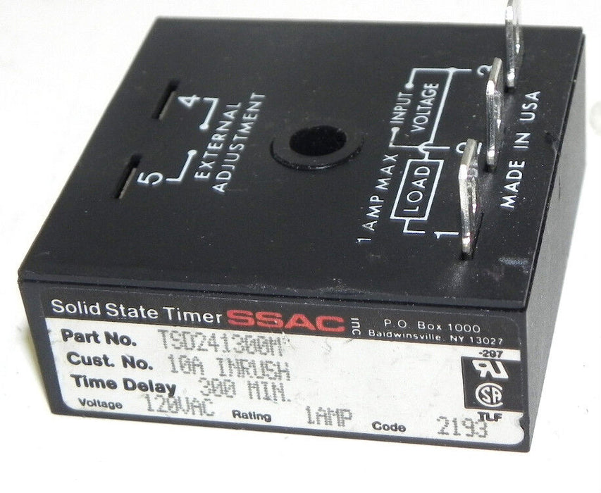 SSAC TSD241300M DIGI-TIMER 120VAC, 1AMP TIME DELAY: 300 MIN.