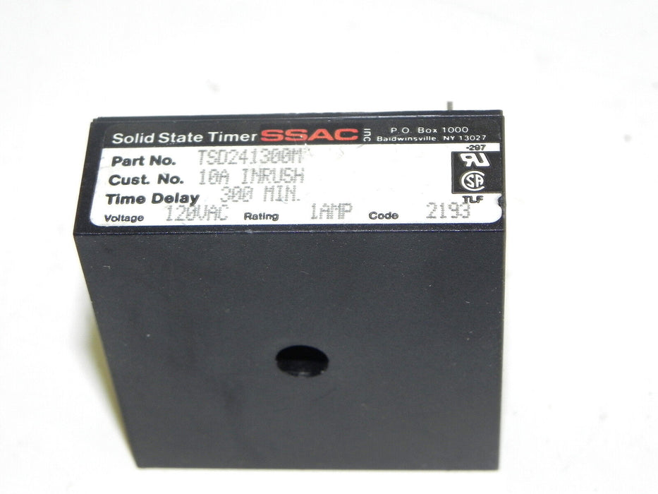 SSAC TSD241300M DIGI-TIMER 120VAC, 1AMP TIME DELAY: 300 MIN.