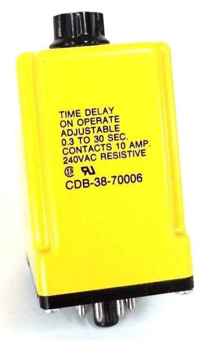 POTTER & BRUMFIELD CDB-38-70006 TIME DELAY RELAY CDB3870006