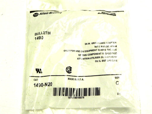 NEW ALLEN BRADLEY 1490-N20 ADAPTER GROUNDING 1490N20