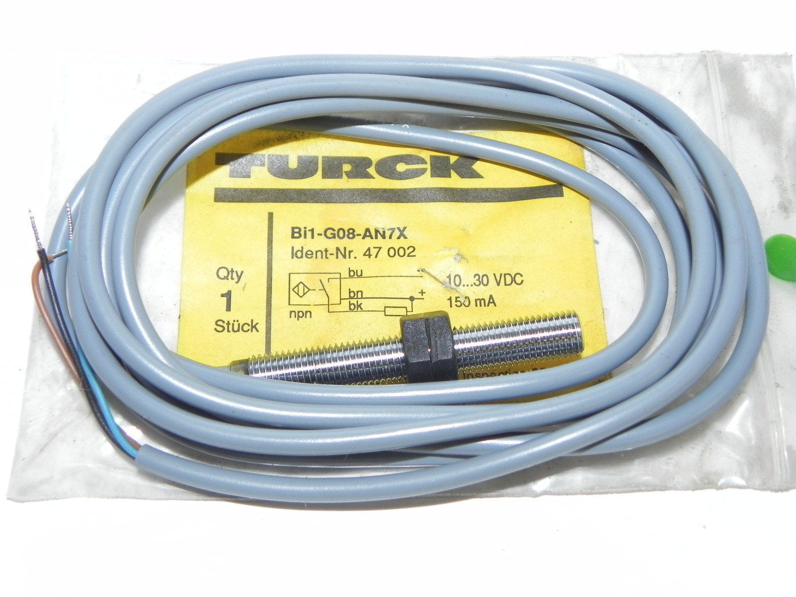 NEW TURCK BI1-G08-AN7X PROXIMITY SWITCH BI1G08AN7X 10.30 VDC 150mA