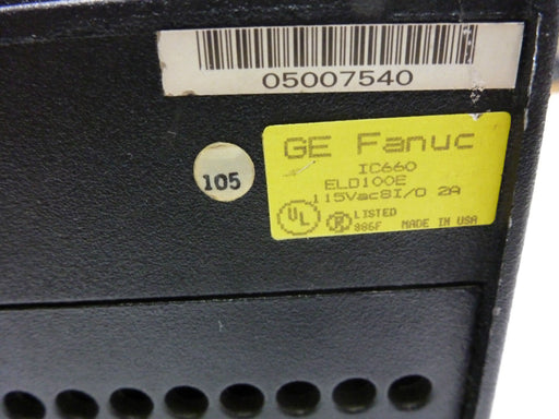 GE FANUC IC660EBD100E I/O MODULE GENIUS 8CIRCUIT 2AMP 115VAC