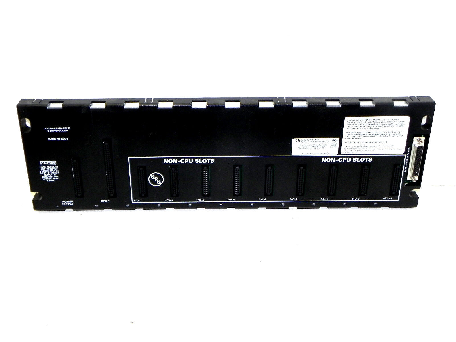 GE FANUC IC693CHS391M IC693CHS391M CPU MODULE BASE 10SLOT EMI ENHANCED