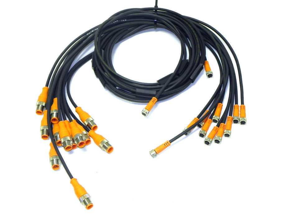 LOT OF 12 NEW LUMBERG RST3-RKMV3-224/1M CABLE ASSEMBLY RST3-RKMV3-224/1