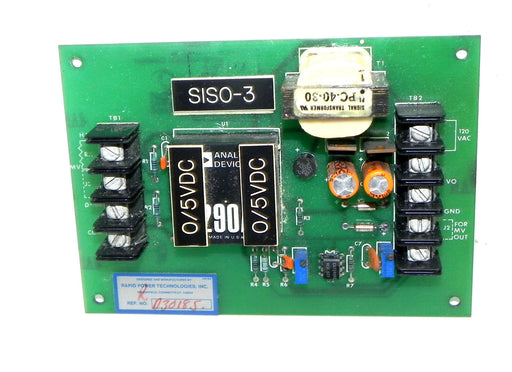 RAPID ELECTRIC SISO-3 BOARD SIS0-3, 0/5 VDC, PCU1 94V0