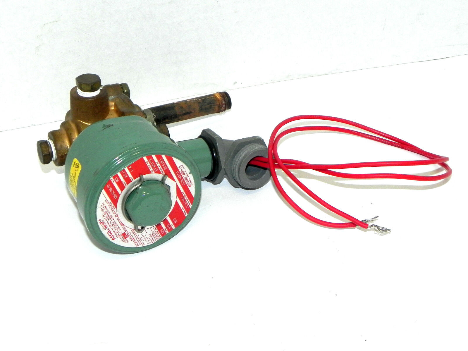 ASCO EF8342C1 VALVE PIPE 1/4'' 20 WATTS, SERIAL NO. F225761, SOL. CAT. EF80172