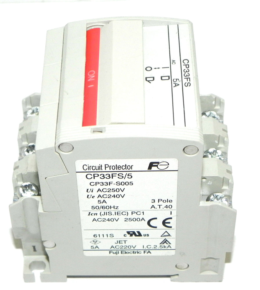 FUJI ELECTRIC CP33FS/5 CIRCUIT BREAKER, 5A, CP33FS, CP33F-S005