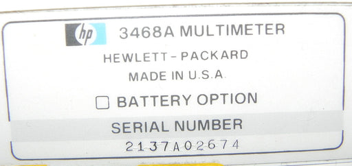 HP HEWLETT-PACKARD 3468A MULTI METER
