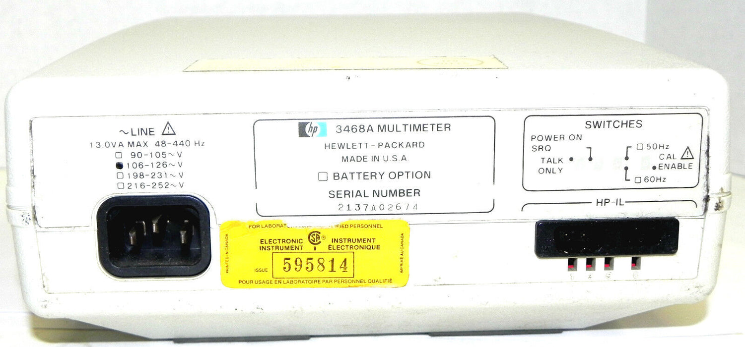HP HEWLETT-PACKARD 3468A MULTI METER