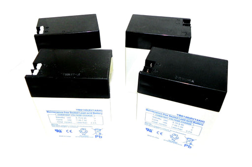 LOT OF 4 SEALED LEAD-ACID BATTERIES YB6140(6V14AH)