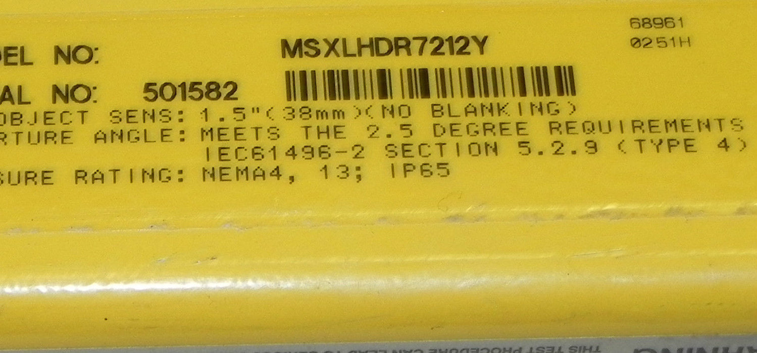 BANNER ENGINEERING MSXLHDE7212Y MSXLHDR7212Y HEAVY DUTY LONG RANGE LIGHT SET