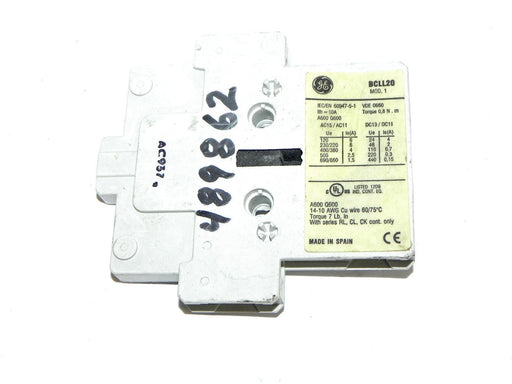 GENERAL ELECTRIC BCLL20 CONTACT USED