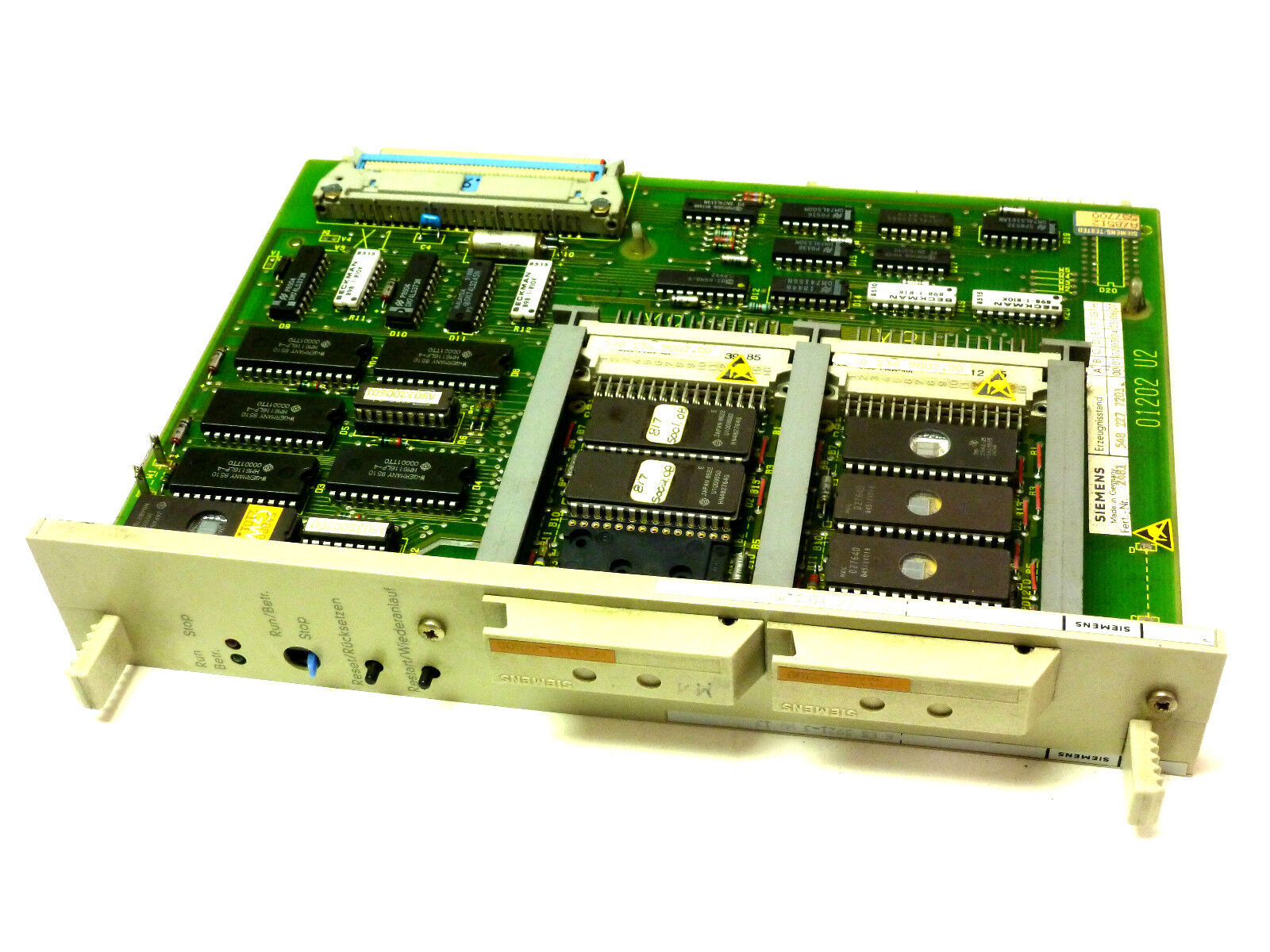 SIEMENS 6ES5-921-3WB13 CPU MODULE W/2 6FX1123-6AB00 MEMORY MODULES 6ES59213WB13