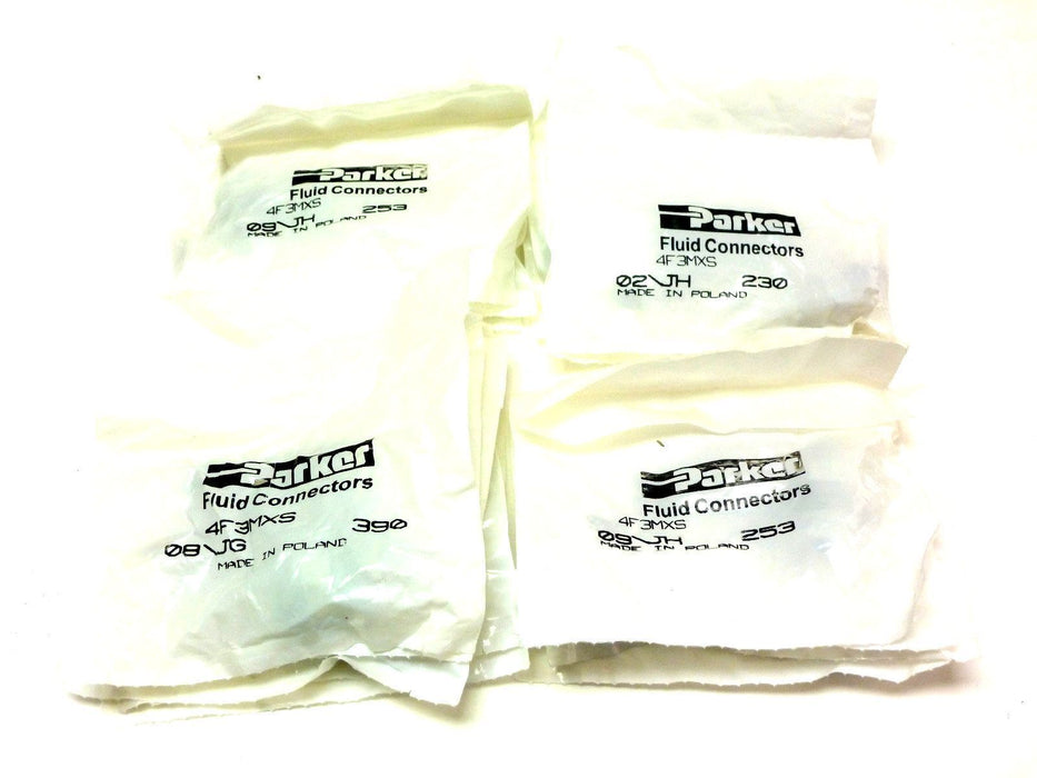 LOT OF 19 PARKER 4F3MXS MALE CONNECTOR 1/8" BSPT 6mm OD TUBE NEW