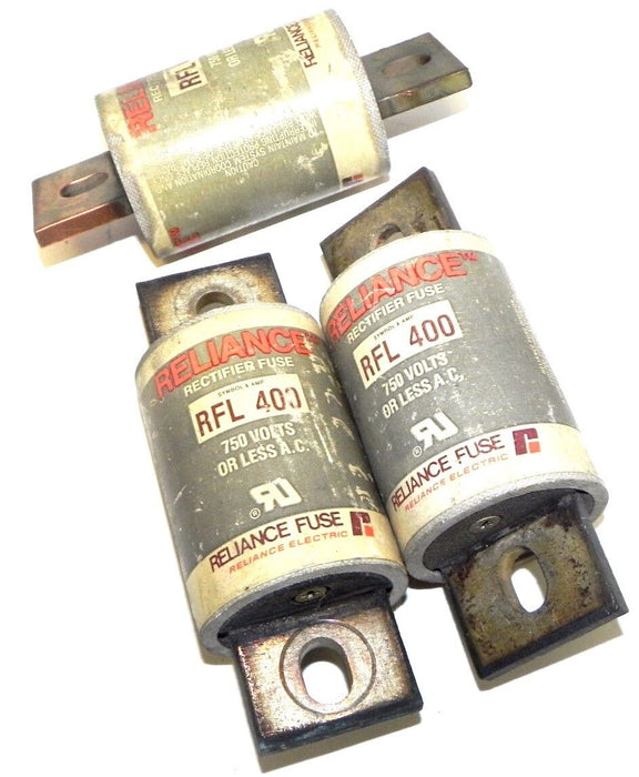 LOT OF 3 RELIANCE ELECTRIC RFL400 RECTIFIER FUSES RFL-400