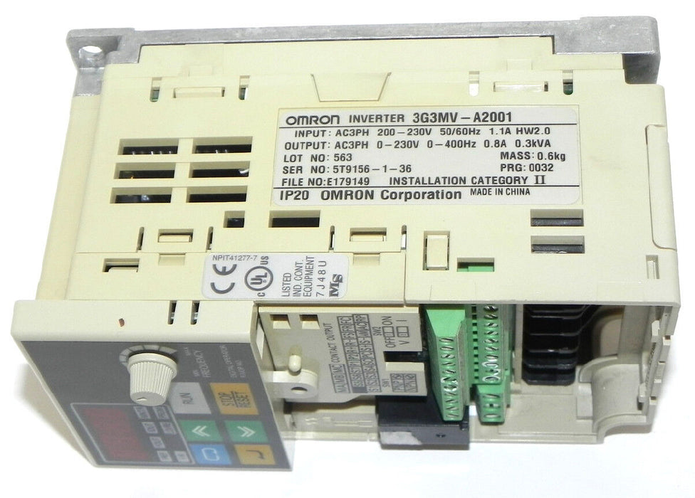 OMRON 3G3MV-A2001 INVERTER 3G3MVA2001