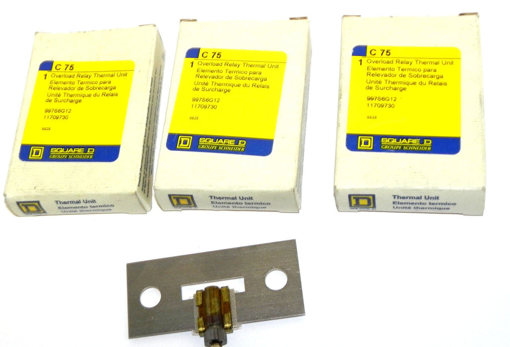 LOT OF 3 NIB SQUARE D C75 OVERLOAD RELAY THERMAL UNITS