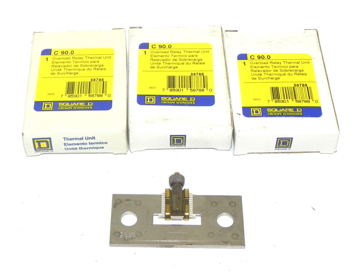 LOT OF 3 NIB SQUARE D C90.0 OVERLOAD RELAY THERMAL UNIT C900