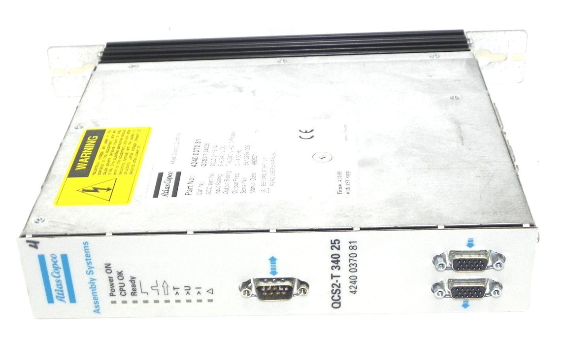 ATLAS COPCO 4240 0370 81 SERVO CONTROL MODULE QCS2-T 340 25 ACC P/N: 9032011834