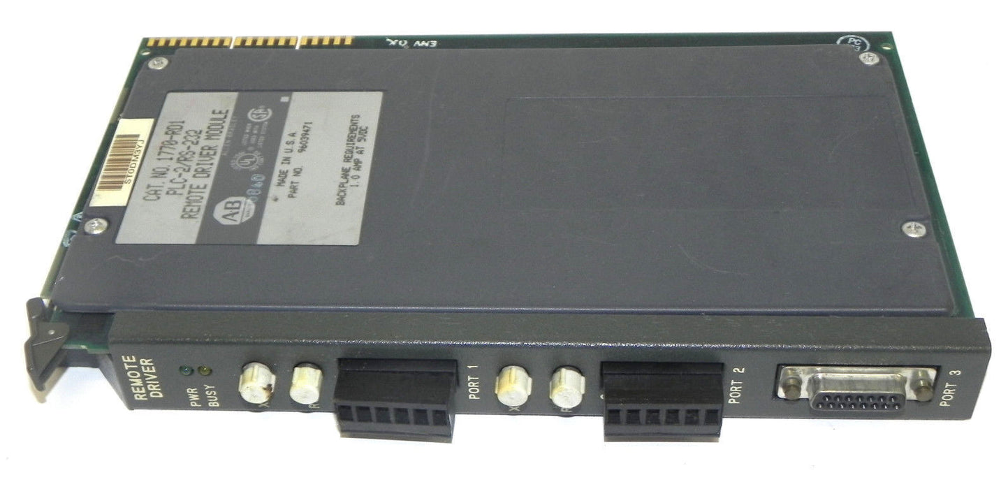 ALLEN BRADLEY 1770-RD1 PLC-2/RS-232 REMOTE DRIVER MODULE PART NO. 96039471