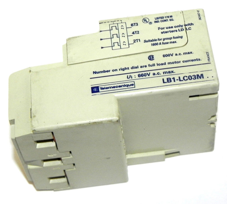 TELEMECANIQUE  LB1-LC03M07 OVERLOAD PROTECTION MODULE 1.6-2.5AMP LB1LC03M07