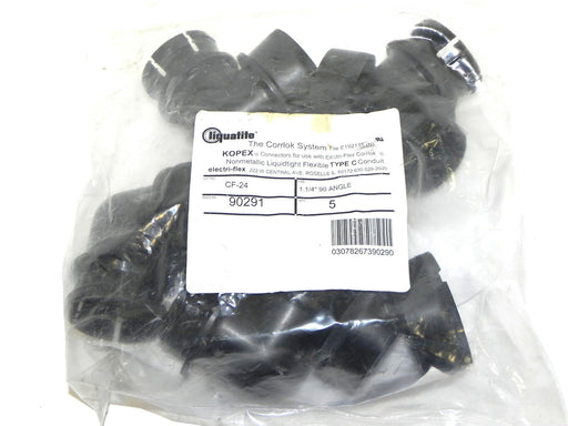 NEW LIQUATITE CF-24 KOPEX CONNECTORS ELECTRI-FLEX CORRLOK TYPE: 1.1/4'' 90 ANGLE