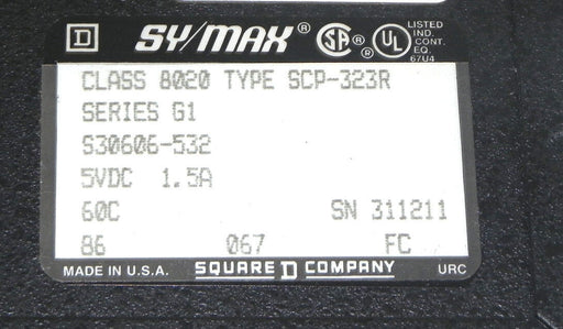 SQUARE D SY/MAX 8020 SCP-323R PROCESSOR 8020SCP323R SERIES G1