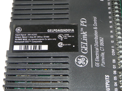 GENERAL ELECTRIC GELPDA024D01A I/O MODULE REMOTE GELINK PD 24VAC/DC 1AMP