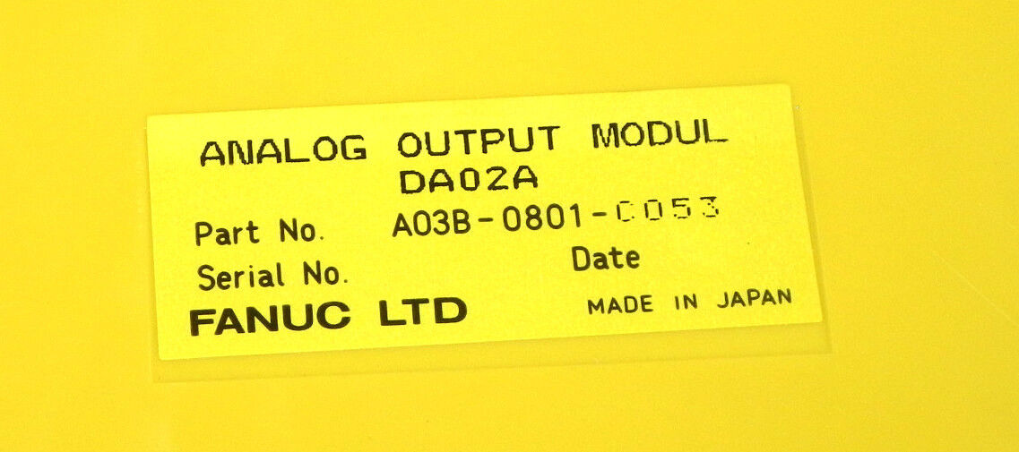 FANUC A03B-0801-C053 ANALOG OUTPUT MODULE A03B0801C053