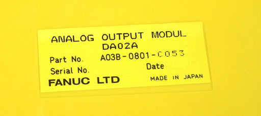 FANUC A03B-0801-C053 ANALOG OUTPUT MODULE A03B0801C053