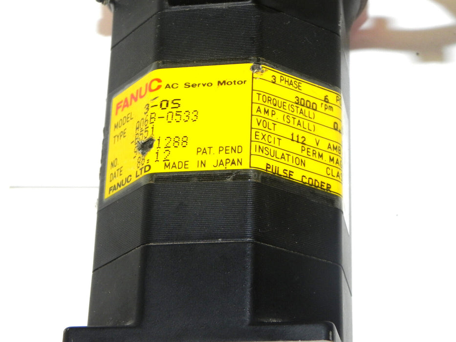 FANUC A06B-0533-B551 3-0S AC SERVO MOTOR A06B0533B551