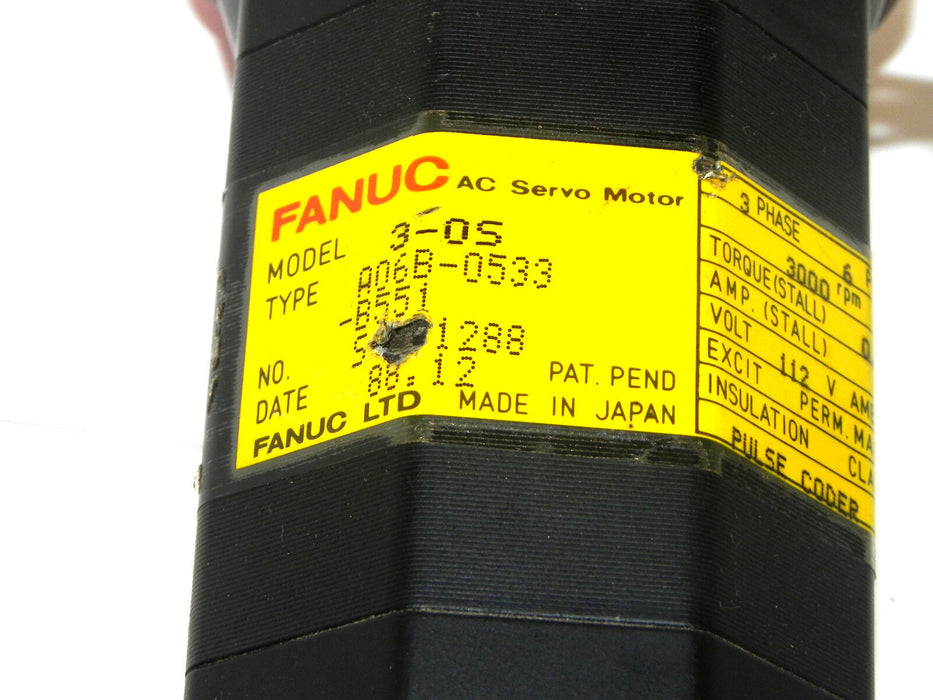 FANUC A06B-0533-B551 3-0S AC SERVO MOTOR A06B0533B551