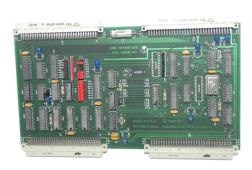 INTERNATIONAL ROBOMATION INTELLIGENCE VME INTERFACE PWB 12636-01, 4382-1