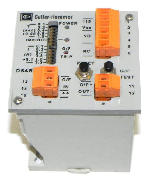 CUTLER-HAMMER D64RPB5 GROUND FAULT PROTECTION RELAY SER. A