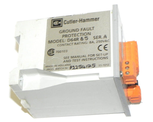 CUTLER-HAMMER D64RPB5 GROUND FAULT PROTECTION RELAY SER. A