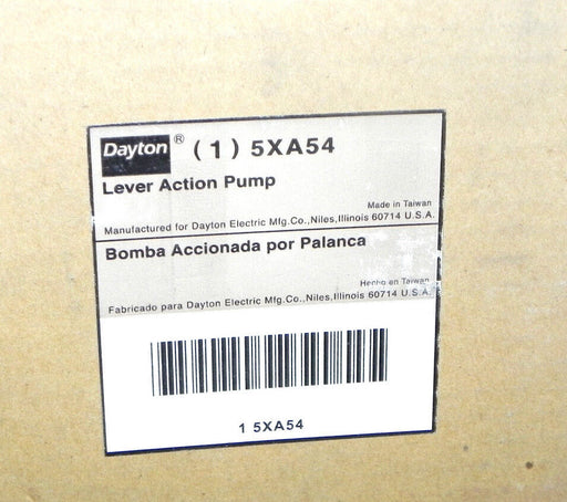 NIB DAYTON 5XA54 LEVER ACTION PUMP 20OZ 36''
