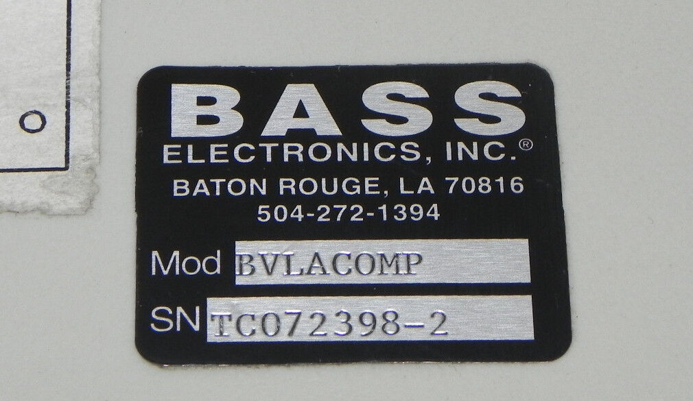 BASS ELECTRONICS MODEL BVLACOMP